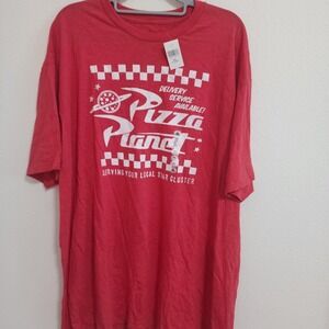 Pizza‎ Planet Toy Story Disney Graphic Red T-Shirt XXL Double Extra Large